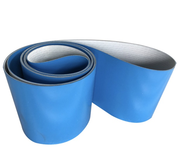 Primeter:2000x100x2mm Blue Food Grade PVC Cold Resistant Conveyor Belt Industrial assembly line smooth flat belt