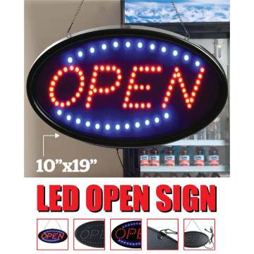 LED Store OPEN Sign Business Shop Bar Neon Signs Bright Advertising Light Board Animated Motion Store Billboard Window Display