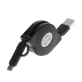 1PC Retractable Roll Ruler 2 In 1 USB Data Sync Cable Charging Cord for Android+Type C Smartphone Mobile Phone Charger