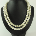 Double Strand White Pearl Necklace