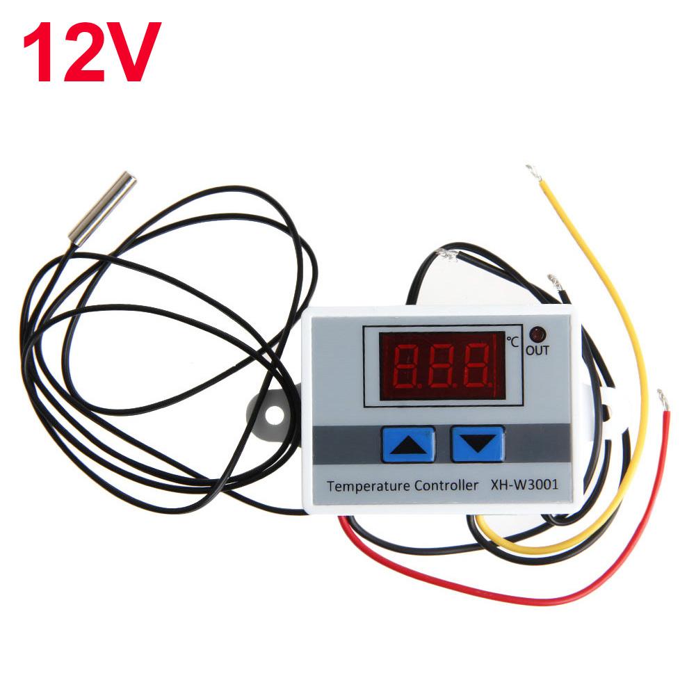 Digital LED Temperature Controller 12V 24V 220VAC XH-W3001 For Incubator Cooling Heating Switch Thermostat NTC Sensor #25