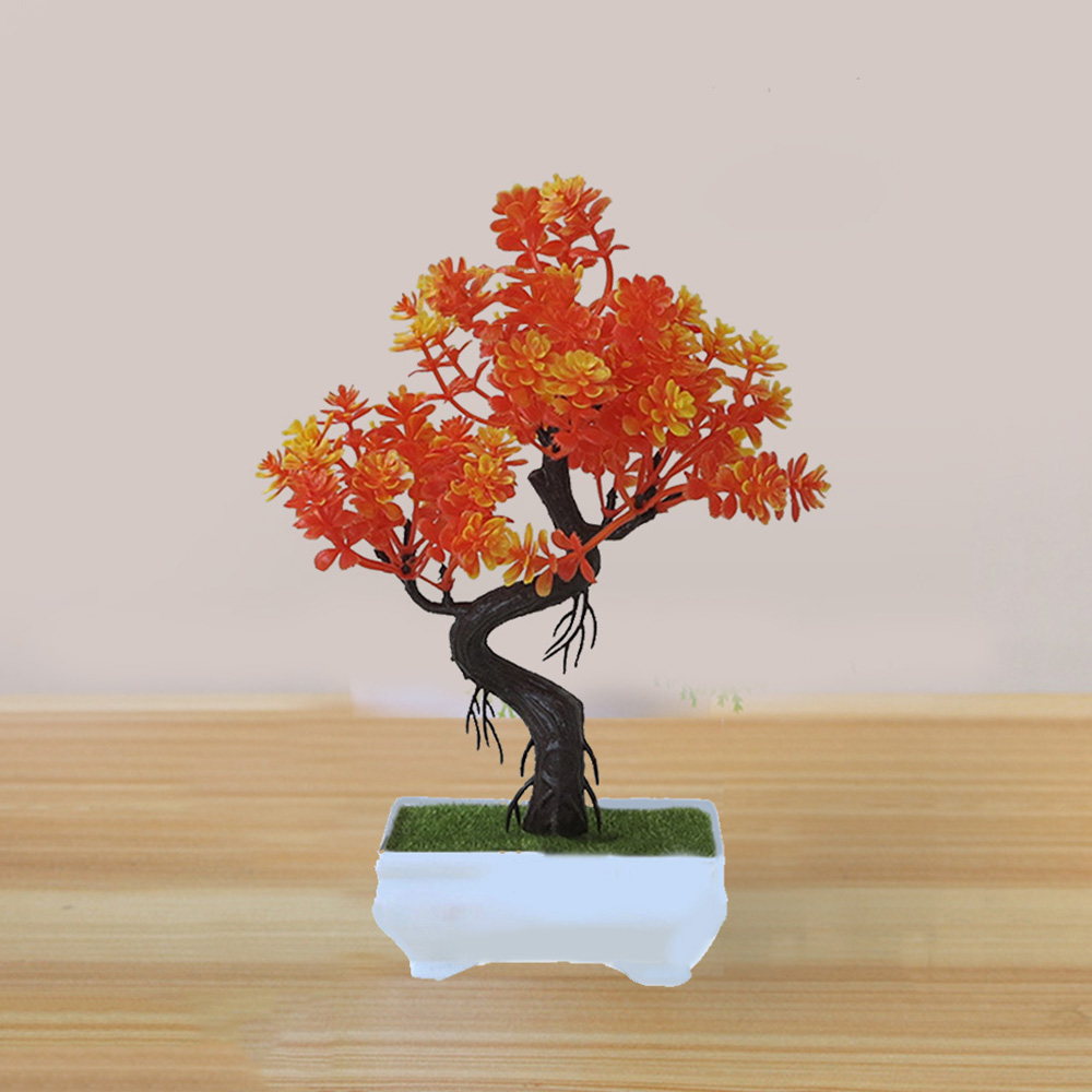 Fake Artificial Plant Plastic Bonsai Flower Wedding Office Home Decor Simulated Potted Plants Tree Flower