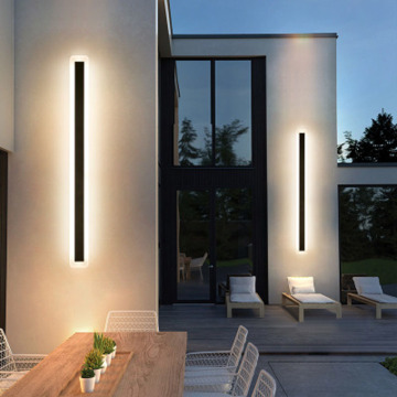 Outdoor wall lamp waterproof villa courtyard wall washer led strip light minimalist line light room peripheral wall ray light