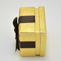 Wholesale Golden Box Brown Ribbon Earring Box
