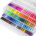 24/36/48/60/80/100PCS Colors FineLiner Dual Tip Brush Pens Drawing Painting Watercolor Art Marker Pens for School Supplies