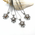 Christmas Star Locket Cage Hold Pearl Bead Necklace