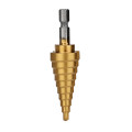 Top Sale Step Drill Bit Hex Titanium Coated Step Cone Drill Bit Hole Metal Wood Cutter 4-22mm Hss Tool Drill Bench Drills Tools