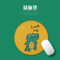 Round natural rubber mouse pad small fresh notebook computer personality creativity small dinosaur mouse pad