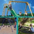 Wooden Garden Swing Outdoor Indoor Games Adults Children'S Wooden Swing For Playground Outdoor Recreational Swing Rope Toy #35