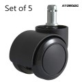 ATOMDOC 2" Office Chair Caster Wheel Universal 50KG Wheel Replacement Office Chair Swivel Rollers 50MM Wheels Furniture Hardware