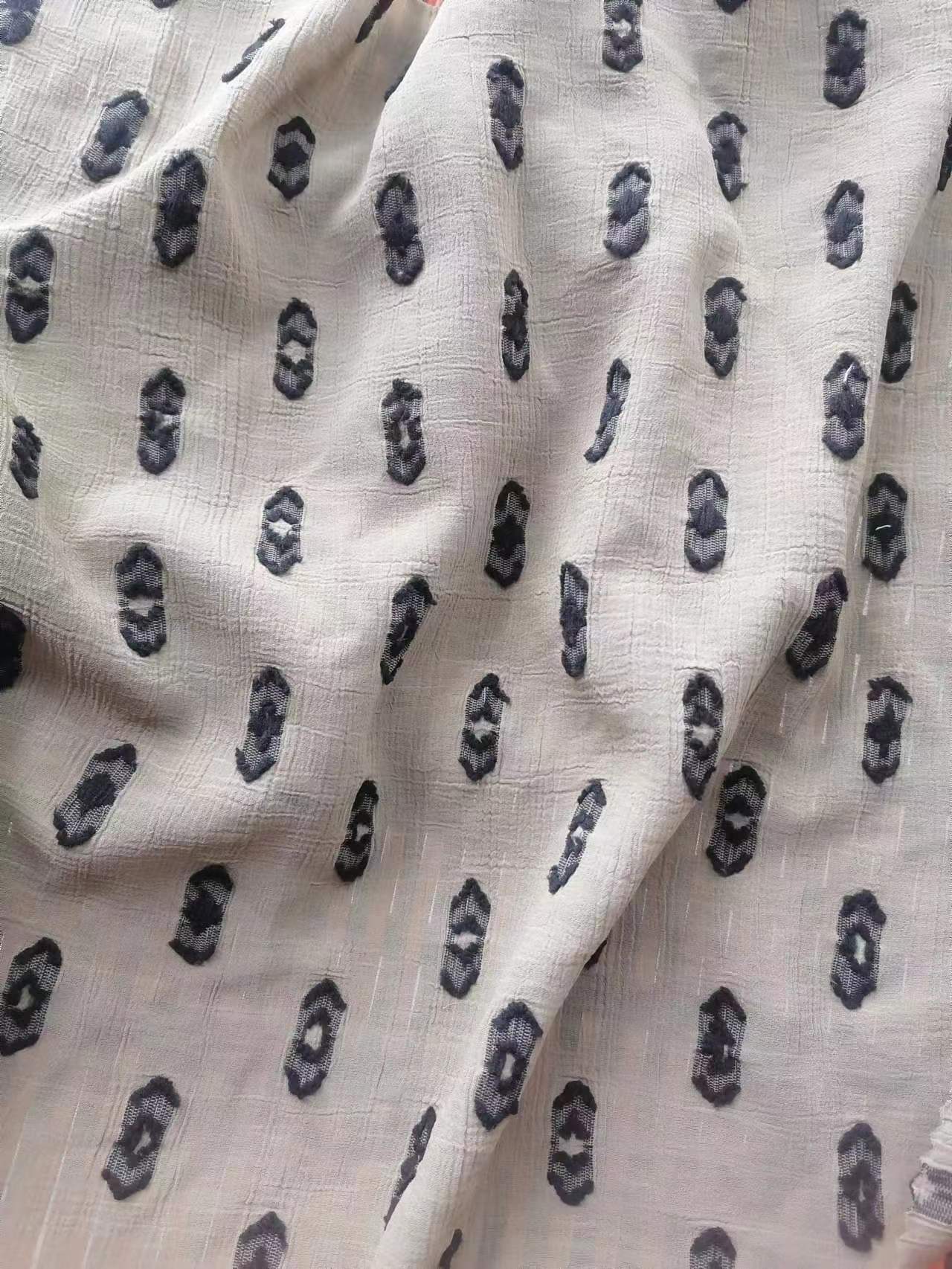 Polyester swiss dot fabric