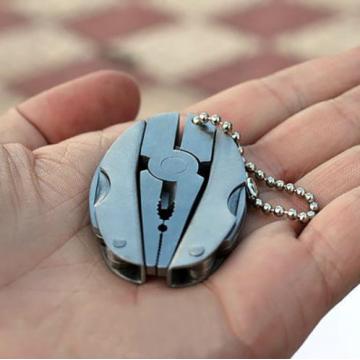 One Scarab Outdoor Mini Folding Muilti-functional Plier Clamp Silvery Keychain Outdoor Hiking Tool pocket multitools
