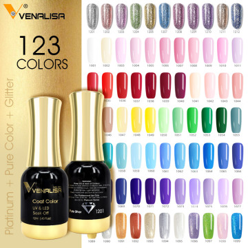 VENALISA Super Color Gel Paints Crystal Lacquer CANNI Nail Art Glitter Pearl Diamonds Soak off Platinum UV LED Gel Nail Polish