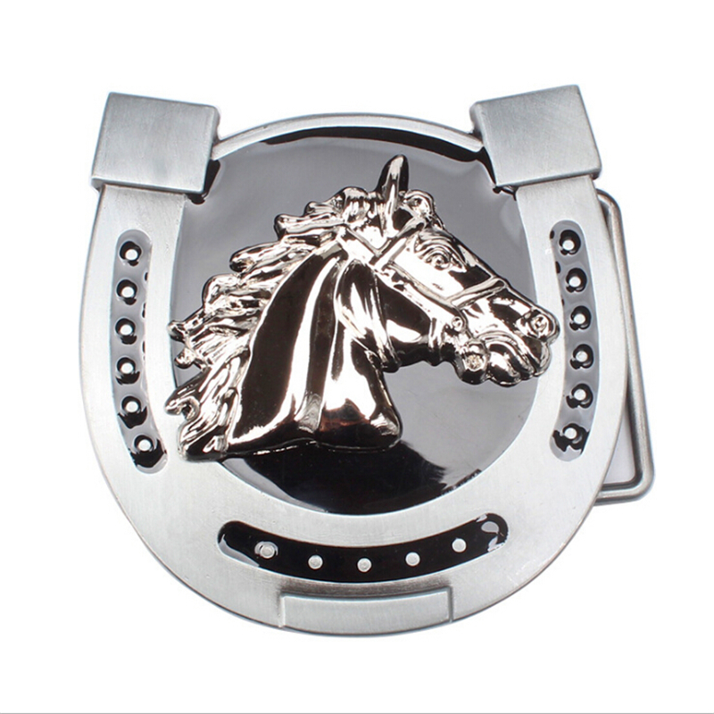 Belt buckle Western style Equestrian Cowboy Knight Universal belt accessories Horse pattern Metal buckles Belt button head
