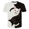 New for 2020 Cool fashion t shirt for men and women two cats print 3d t shirt summer short sleeve t shirts male t shirts XXS-6XL