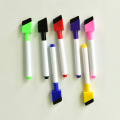 Magnetic Whiteboard Pen Erasable Dry White Board Markers Magnet Built In Eraser Office School