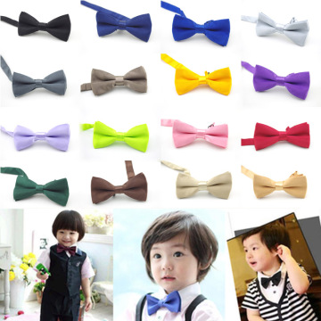 Classic Kid Bowtie Boys Grils Baby Children Bow Tie Fashion Solid Color Mint Green Red Black White Toddle Pets Cravate