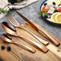 24Pcs/set Stainless Steel Rose Gold Cutlery Set Dinnerware Flatware Tableware Silverware Set Dinner Knife Fork Set Drop Shipping