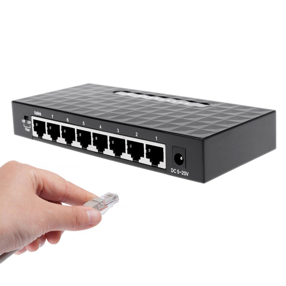 8 Port Data Switches Gigabit Switch 11000M Switch Base Gigabit Ethernet Network Switch EU Plug S19 19 Dropship