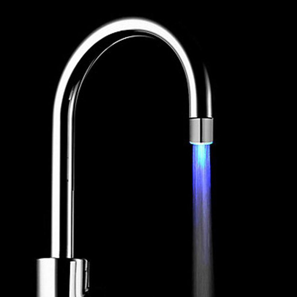 LED Light Water Faucet Tap Glow Shower Kitchen Bathroom Popular New