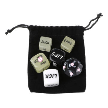 6Pcs/Set Fun Acrylic Dice Love Dice Sex Dice Erotic Dice Love Game Toy Couple Gift