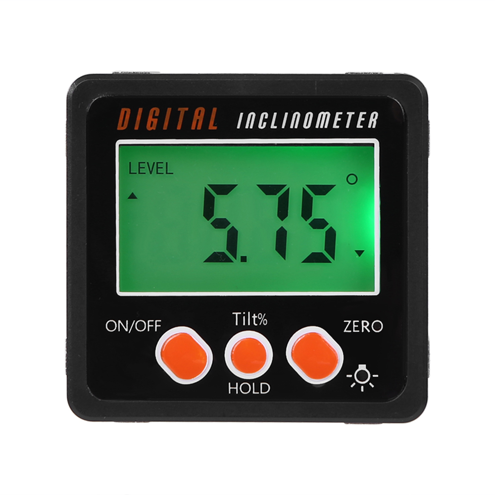 Electronic Protractor Digital Inclinometer 0-360 Aluminum Alloy Digital Bevel Box Angle Gauge Meter Magnets Base Measuring tool