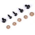 100pcs/Set Durable Doll's Eye Black Plastic Safety Eyes for Teddy Plush Toys Puppet DIY Crafts Accessories 6-12mm