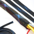 10M Cables Wire Gland Protection Black+Blue Insulation Braided Sleeving Tight Expandable Cable Sleeve 2/4/6/8/10/12/15/20/25mm