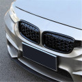 1 Pair 5 Series F10 Diamond Grille Meteor Style Front Black Edge Bumper Grill Car Styling for Bmw F10 F18 520I 523I 525I 530I 53