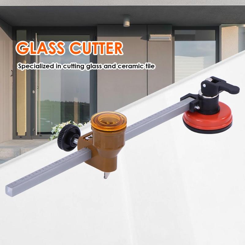 40/60/100cm Glass Cutter Multi-function Roller Type Circular Glass Cutter With Suction Cup Professional Woodworking Cutting Tool