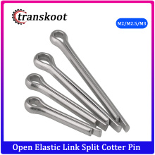 50pcs M2/M2.5/M3 * 10/12/16/20/25/30/35/40mm Steel with Zinc Plate U Shape Open Elastic Link Split Cotter Pin Material: carbo