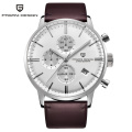 PAGANI DESIGN 2720 Mens Watches Luxury Waterproof 30M Genuine Leather Japanese VK67 Movement Quartz Watch Relogio Masculino