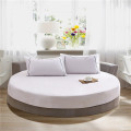 100% Cotton Round Fitted Sheet Romantic Solid Color Round Bed Sheet Bedding Set Mattress Cover Topper 200cm 220cm Themed Hotel