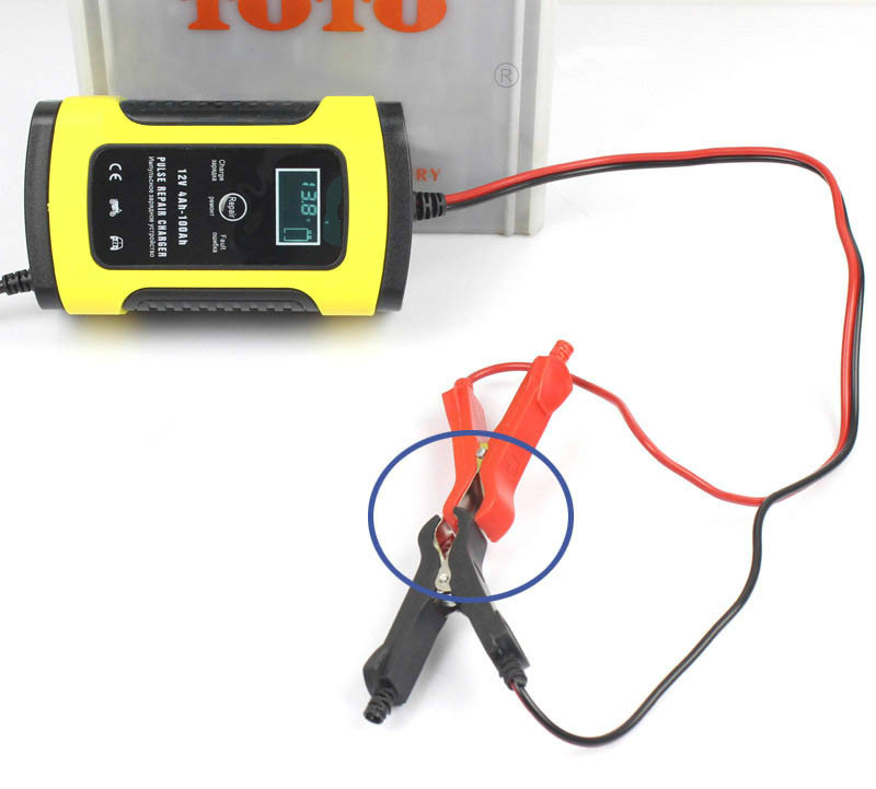 e. 12V 5A pulse accelerator, LCD display, motorcycle battery charger and 12V AGM gel wet automobile battery charger lead acid