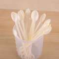 500Pcs Coffee Dessert Cake Spoons Plastic Safe Tea Coffee Ice Cream Stick Stirring Bar Disposable Spoons