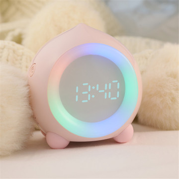 Led Digital Kids Smart Alarm Clock 7 Colors Changing Bedroom Student Wake Up Digital Display Clock Table Clock For Daily Wake Up