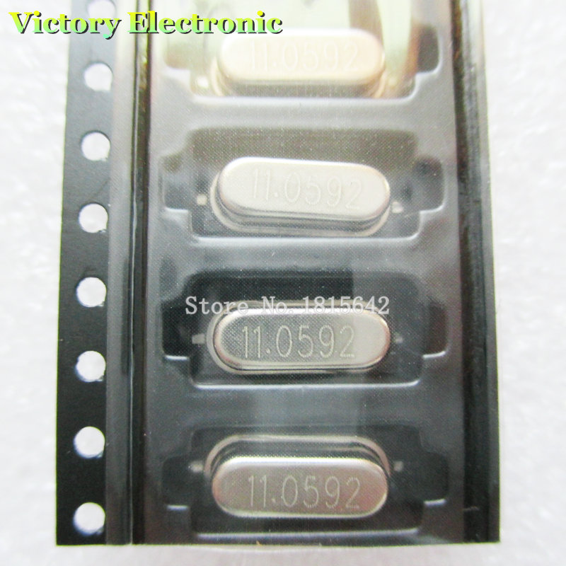 10PCS/Lot SMD Crystal Oscillator Crystal Resonator 11.0592MHz 11.0592M 11.0592 49S HC-49S smd Passive Crystal