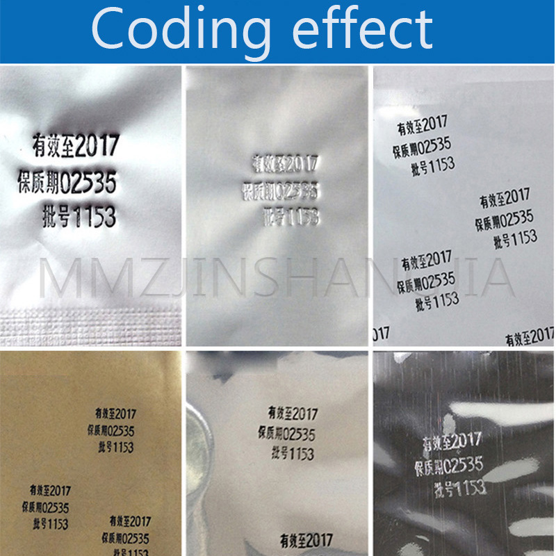 Semi automatic Coding Machine Electric Direct Thermal Ribbon Coding Machine Production Date Food Bag Label Coder Medicine Food