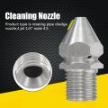 Cleaning Nozzle,High Pressure Washer Drain/Sewer Jetter Nozzle (4 Jets) 1/4" Male 4.5 Stainless Steel Pipe Dredge Nozzle