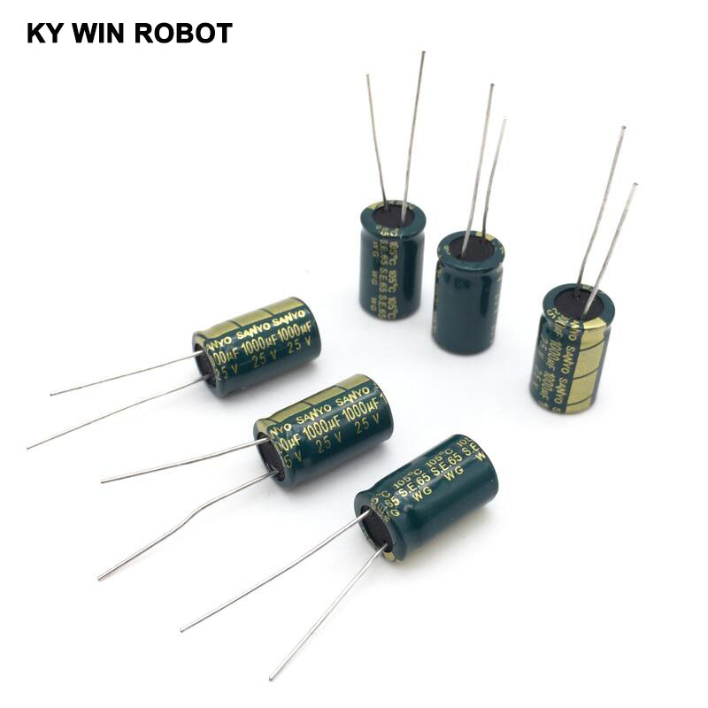 10PCS/LOT 25V 1000UF 10*16 high frequency low impedance aluminum electrolytic capacitor 1000uf 25v