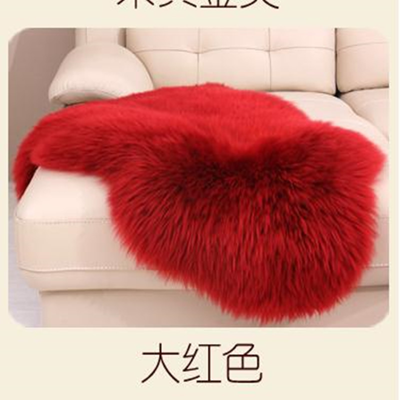 100% Real wool Hair Solid Carpets Living Room Decor Carpets Home Plush Fluffy Mat Pad Anti-Slip Chair Sofa Cover Plain Area Rugs
