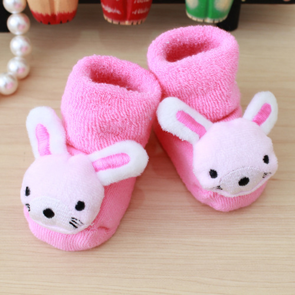 Cartoon Baby Girls Boys Socks Fashion Newborn Kids Baby Girls Boys No Slip Warm Socks Slipper Shoes Boots Calcetines Dibujos