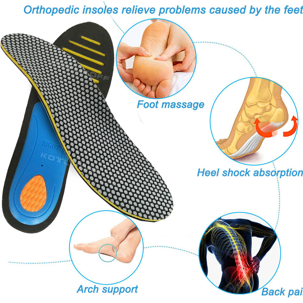 EVA Orthopedic Insoles Orthotics flat foot Health Sole Pad for Shoes insert Arch Support pad for plantar fasciitis Men and Woman