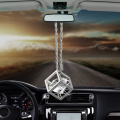 Car Pendant Cube Diamond Decoration Suspension Ornaments Rear View Mirror Hanging Trim Automobiles Interior Dangle Decor Gifts