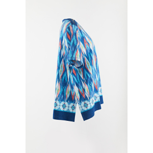 Ladies printed knit pullover