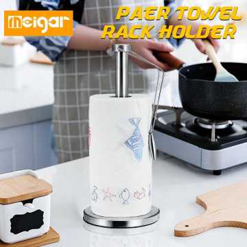 Kitchen Paper Towel Holder Counter Top Paper Roll Stand Holders Stainless Steel Tissue Napkins Rack Bathroom Hardware Home