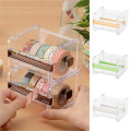 1 PC Japanese Stationery Masking Tape Cutter Washi Tape Storage Organizer Cutter Holder Office Tape Dispenser Office Supplies