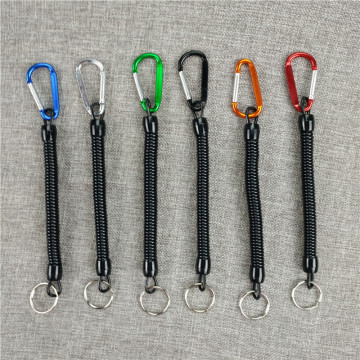 1PC Fishing Lanyards Boating Ropes Retention String Fishing Rope with Camping Carabiner Secure Lock Fishing Tools Accessories