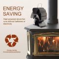 Mini Black Fireplace 4 Blade Heat Powered Stove Fan komin Log Wood Burner Eco Silnet Fan Home Efficient Heat Distribution