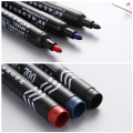 Black/Red/Blue Mark Oily Pen Permanent Note Pen Multifunction Marker Waterproof Pen Office School Supplies Large Capacity Pen